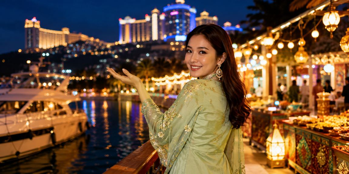 The festive atmosphere of Genting Highlands entertainment casino during Hari Raya with special promotions